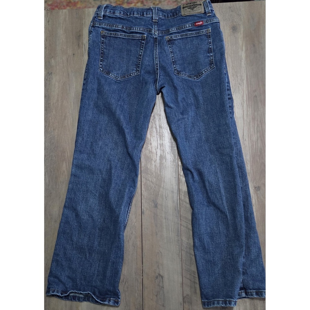 Wrangler Classic Bootcut Denim Blue Jeans Medium Wash Boys 14 Husky - Picture 3 of 6